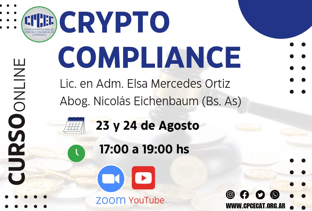 RECORDATORIO – HOY y MÑA – Curso online – Curso online – Crypto Compliance  » CPCE Catamarca