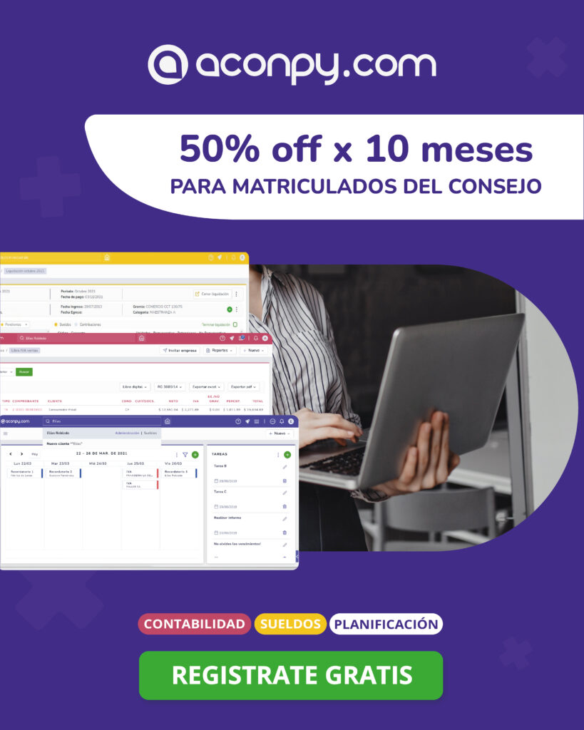 Beneficio para matriculados - Aconpy 1
